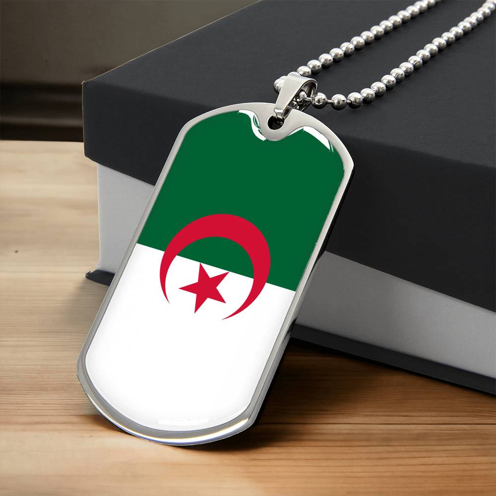 Personalized Turkey Flag Pendant Necklace Stainless Steel or 18k Gold with Optional Engraving