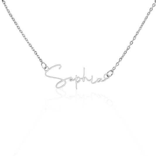 Fine Signature Name Necklace: Timeless Elegance