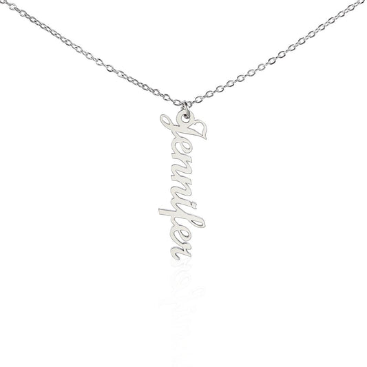 Vertical Name Necklace: An Upright Expression of Individuality