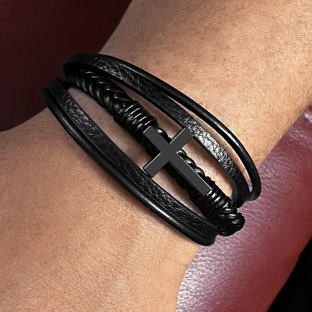 Mens Blessing Bracelet  - May The Wind Always Be At Your Back Faith Good Luck