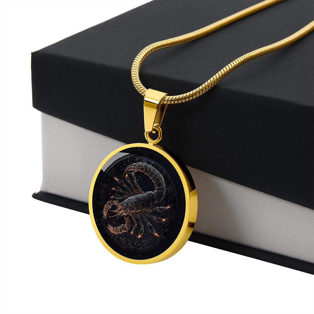 Zodiac Scorpio Jewelry Pendant Necklace Horoscope Birthdates October 23 to November 21 - Image 2
