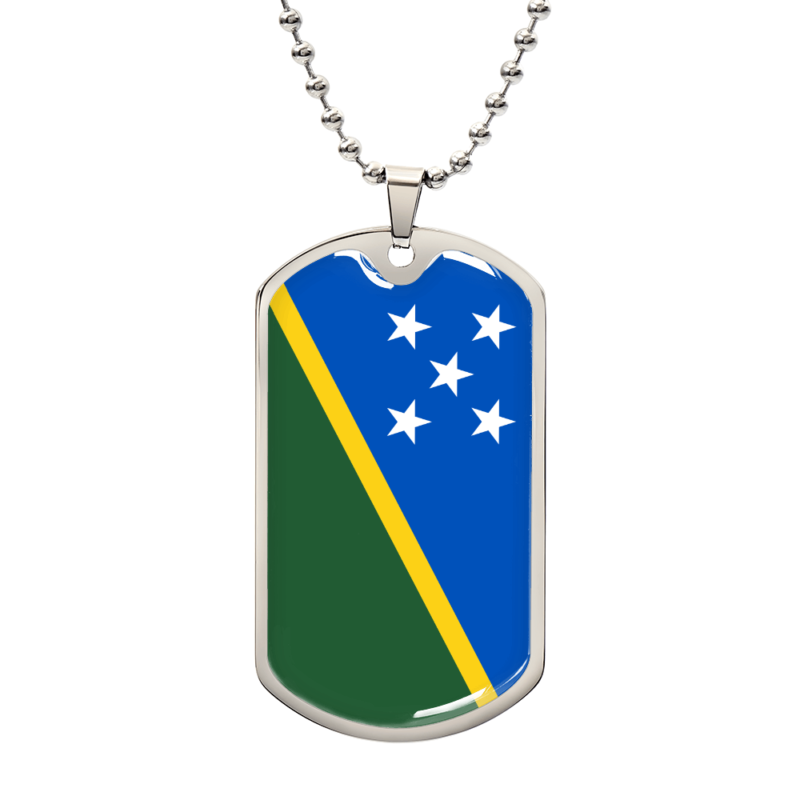 Soloman Islands Flag Necklace