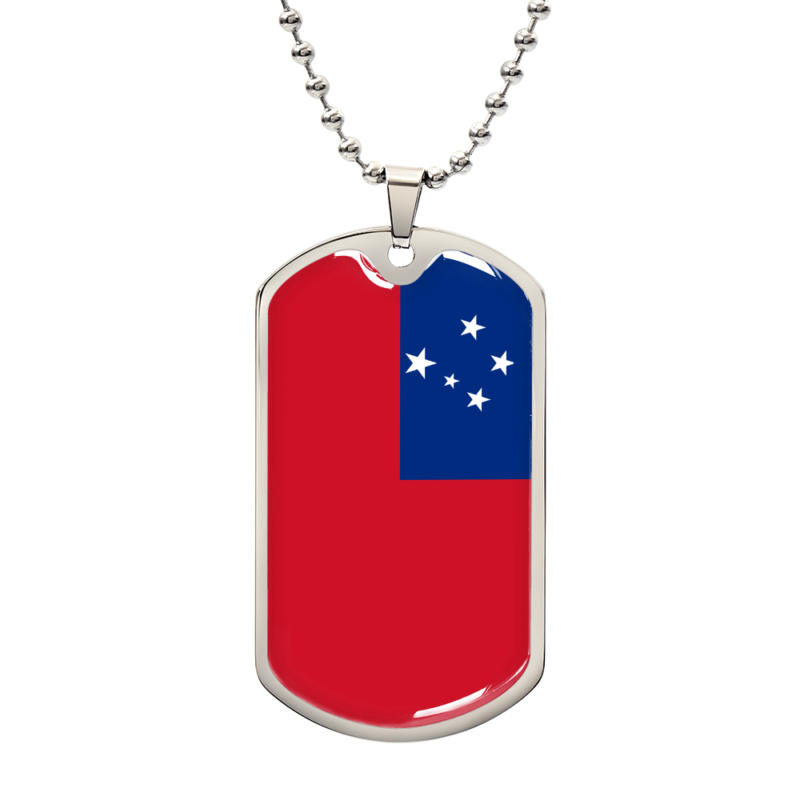 Samoa Flag Necklace