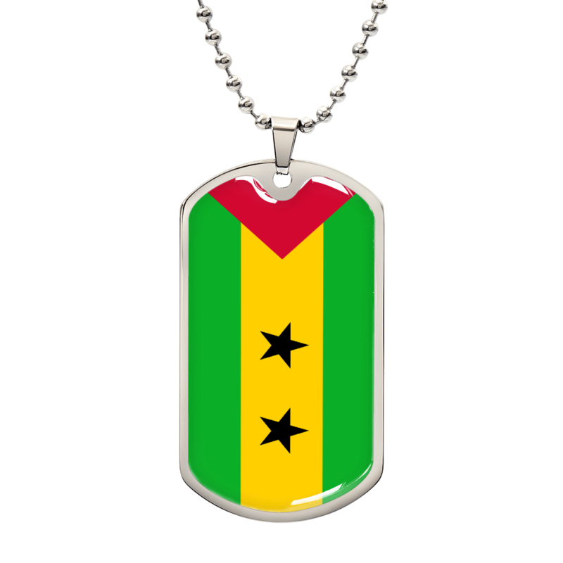 Sao Tome and Principe Flag Necklace