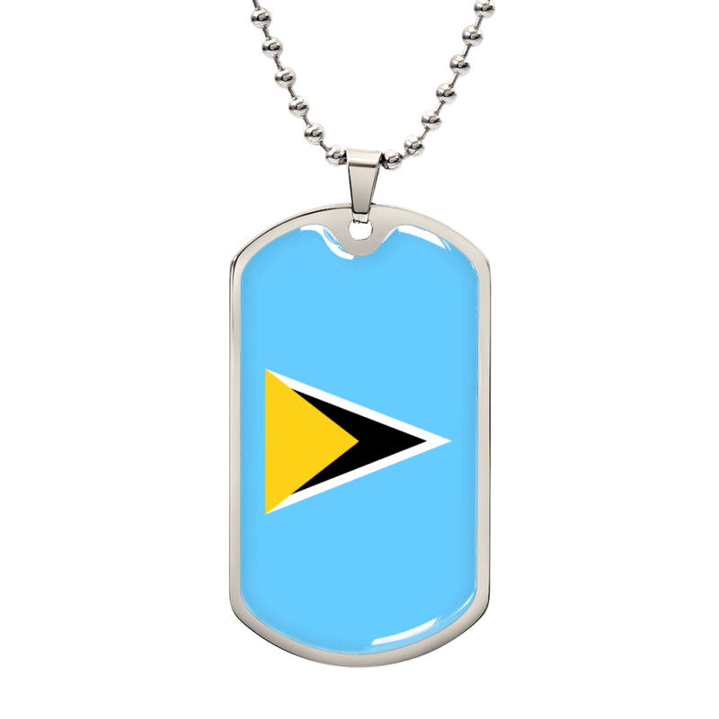 Saint Lucia Flag Necklace